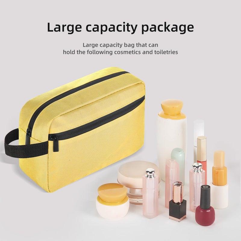 Icramsy Travel Toiletry bag Toiletry bag for women men Hanging Cosmetic bag Travel accessories for Women Men (Yellow) - Image 3